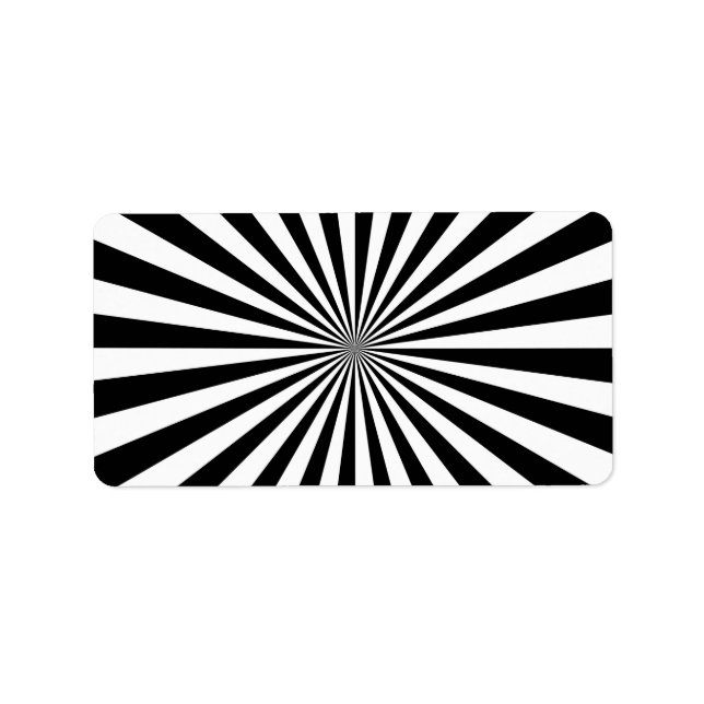 Optische Burst Spinning Wheel Design Adressaufkleber (Vorne)