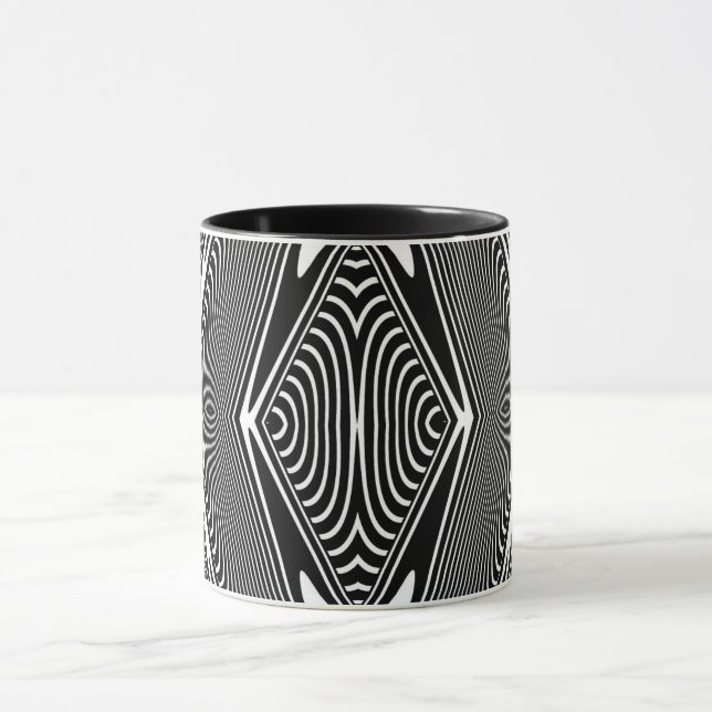 Optische Illusion 18 Abstrakte Gestaltung Tasse (Zentrum)