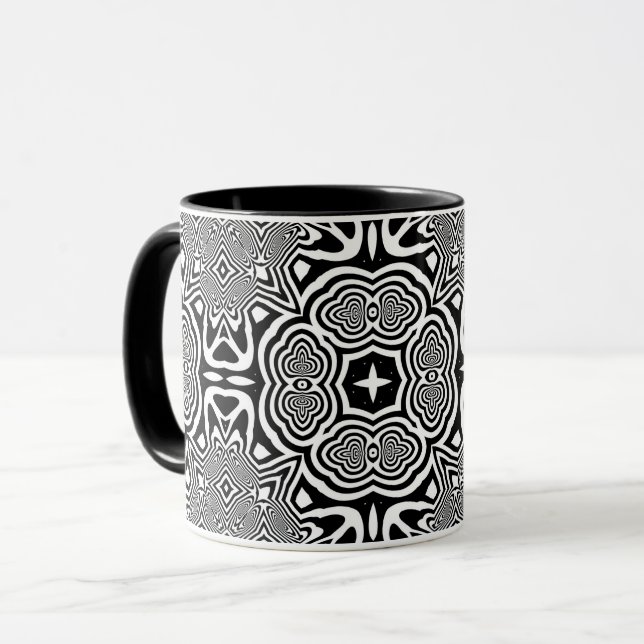 Optische Illusion 2 Abstraktes Design Tasse (Vorderseite Links)