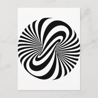 Optische Illusion 3D Spirale Postkarte