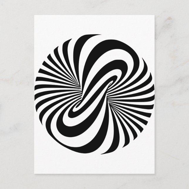 Optische Illusion 3D Spirale Postkarte (Vorderseite)
