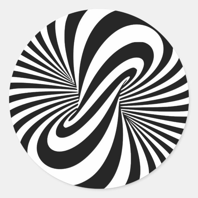 Optische Illusion 3D Spirale Runder Aufkleber (Vorderseite)