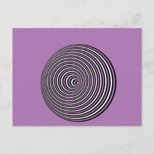 Optische Illusion 3D weißer Optik 3-D-Kreis Postkarte