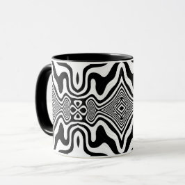 Optische Illusion 8 Abstraktes Design Tasse