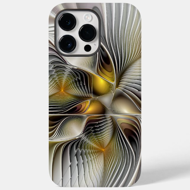 Optische Illusion Abstraktes 3D-Fraktal mit Tiefe Case-Mate iPhone Hülle (Rückseite)