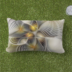 Optische Illusion Abstraktes 3D-Fraktal mit Tiefe Kissen Für Draußen