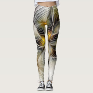 Optische Illusion Abstraktes 3D-Fraktal mit Tiefe Leggings