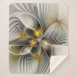 Optische Illusion Abstraktes 3D-Fraktal mit Tiefe Sherpadecke