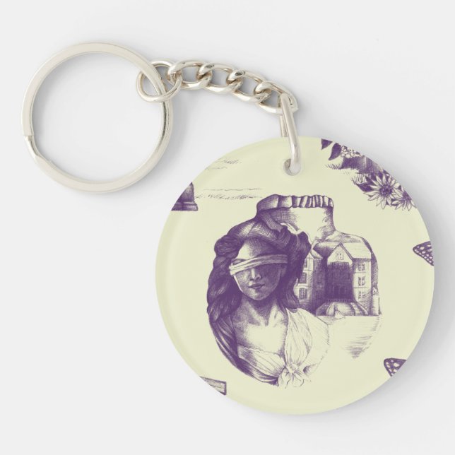 optische Illusion Akryllischer Schlüsselanhänger (Vorderseite)