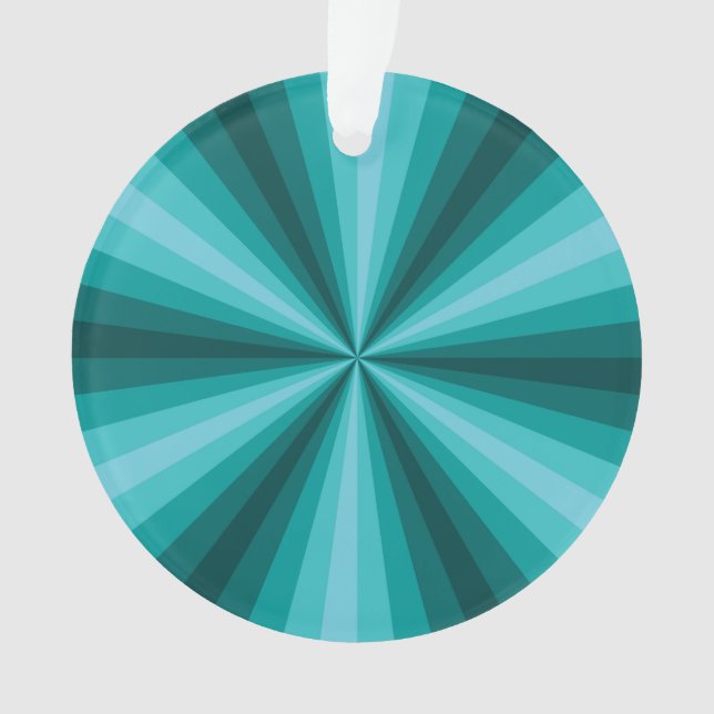 optische Illusion Aqua Akryllische Ornamente (Vorderseite)
