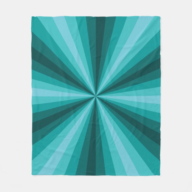 optische Illusion Aqua Fleece Blanket (Vorderseite)