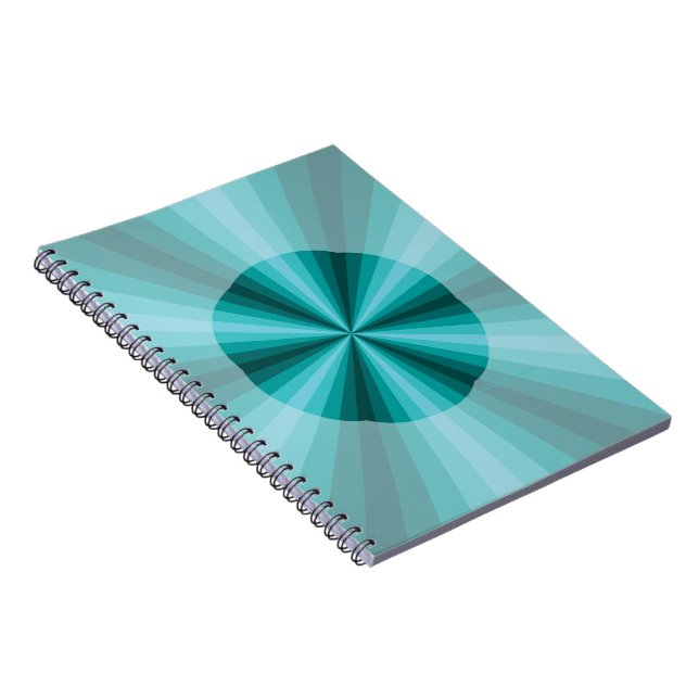Optische Illusion Aqua-Notebook Notizblock (Rechte Seite)