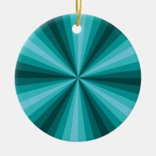 optische Illusion Aqua-Ornament Keramikornament