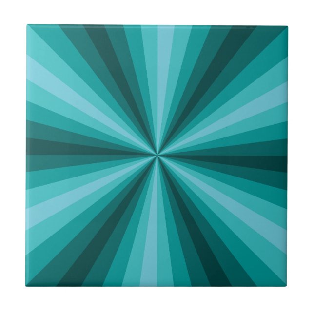 optische Illusion Aqua Tile Fliese (Vorderseite)