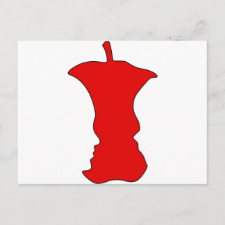 Optische Illusion bei Apple Postkarte