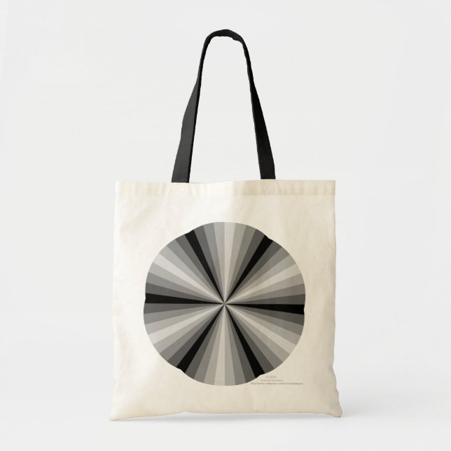 Optische Illusion Black Tote Bag Tragetasche (Vorne)