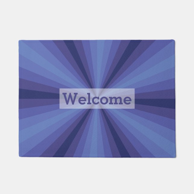 Optische Illusion Blaue Türmatte (Vorderseite)