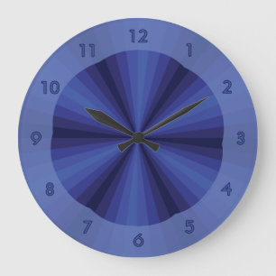 Optische Illusion blaue Uhr