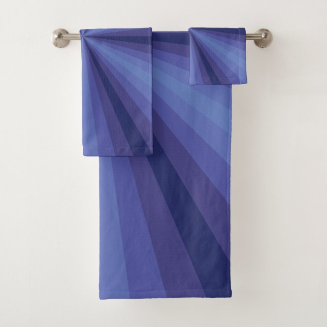 Optische Illusion Blaues Badetuch Set (Insitu)