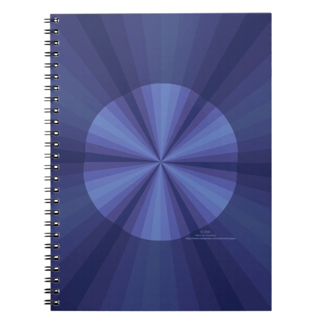 Optische Illusion blaues Notebook Notizblock (Vorderseite)