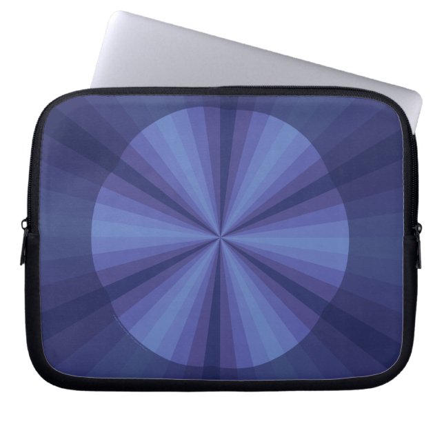 Optische Illusion Blue Laptop Case (Vorderseite)