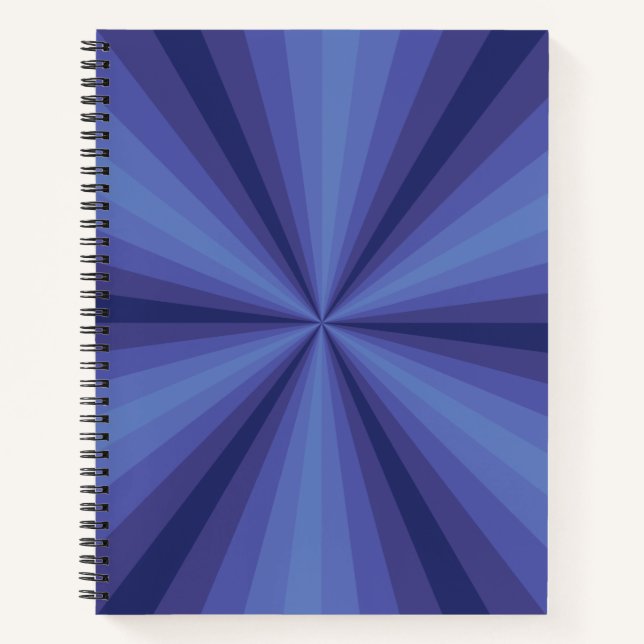 Optische Illusion Blue SpiralNotebook Notizbuch (Vorderseite)