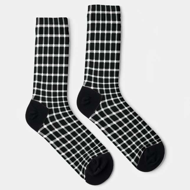 Optische Illusion Design verschwinden schwarze Pun Socken (Rechts)