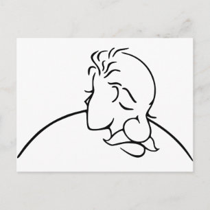 Optische Illusion eines alten Mannes oder einer ju Postkarte