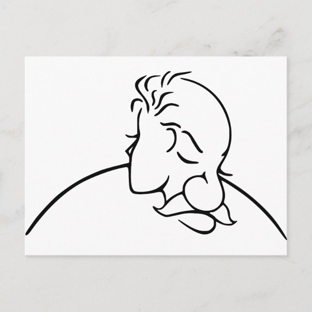 Optische Illusion eines alten Mannes oder einer ju Postkarte (Vorderseite)