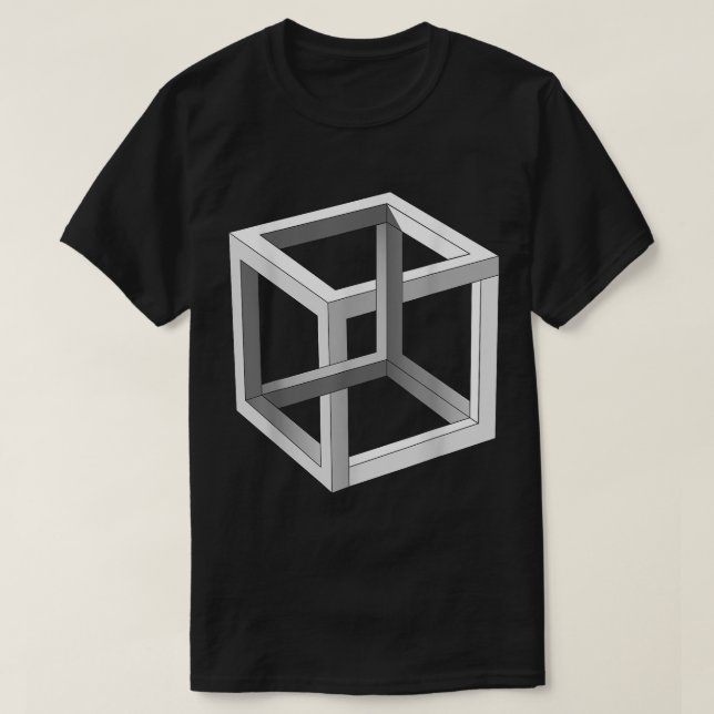 Optische Illusion eines unmöglichen Würfels (Irrat T-Shirt (Design vorne)