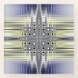 Optische Illusion Farbiges Fraktal Glasuntersetzer