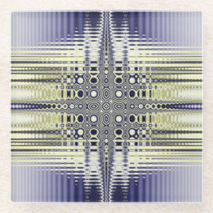 Optische Illusion Farbiges Fraktal Glasuntersetzer