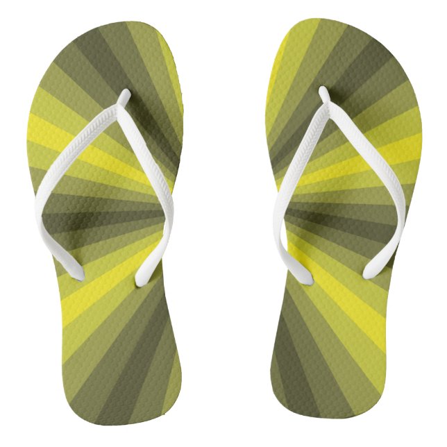 Optische Illusion Gelbe Flip Flops (Fußbett)
