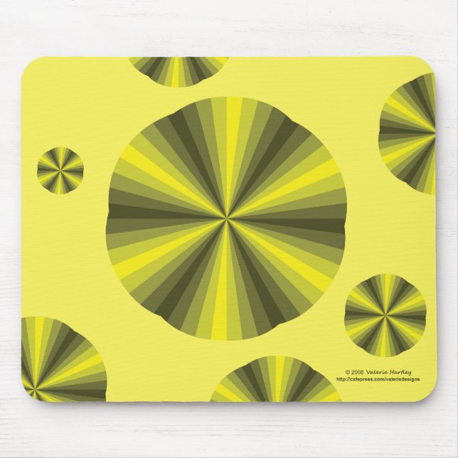 Optische Illusion Gelber Mousepad (Vorne)
