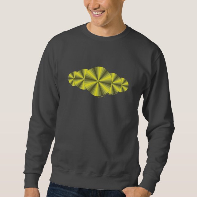 Optische Illusion Gelbes dunkles Shirt der Männer (Vorderseite)