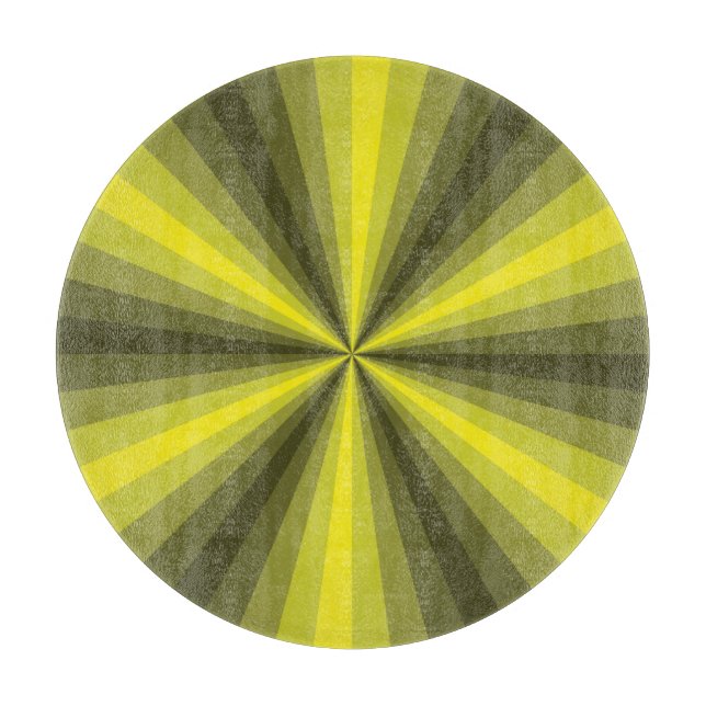 Optische Illusion Gelbglaszuschnitt Schneidebrett (Vorderseite)