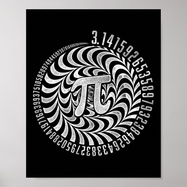 Optische Illusion Geometry Pi Math Science Stem 3. Poster (Vorne)