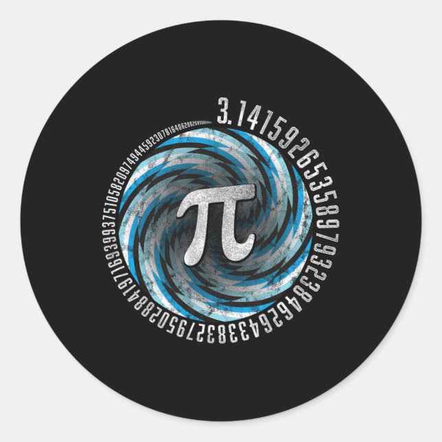 Optische Illusion Geometry Pi Math Science Stem 3. Runder Aufkleber (Vorderseite)