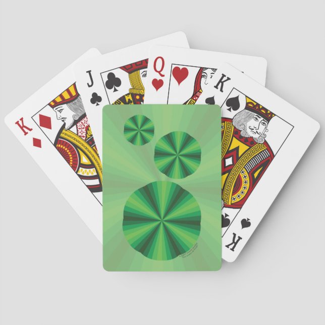 Optische Illusion Green Classic Playing Cards Spielkarten (Rückseite)