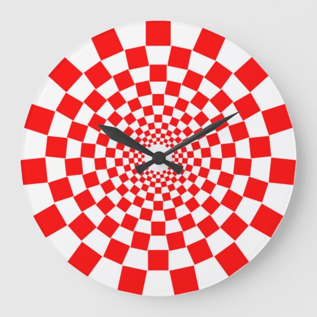OPTISCHE ILLUSION GROßE WANDUHR (Vorderseite)