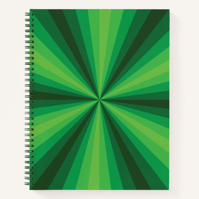 Optische Illusion Grün SpiralNotebook Notizbuch (Vorderseite)