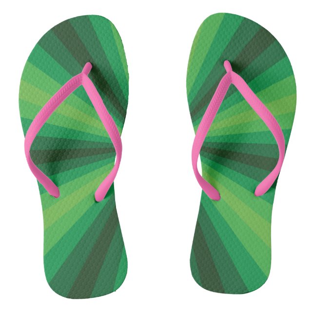 Optische Illusion Grüne Flip Flops (Fußbett)