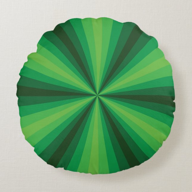 Optische Illusion Grünes Rundkissen Rundes Kissen (Vorderseite)