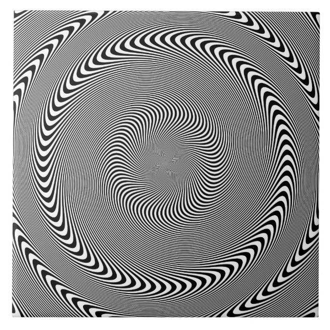 Optische Illusion - Hypnose leicht gemacht Fliese (Vorderseite)