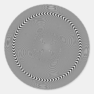 Optische Illusion - Hypnose leicht gemacht Runder Aufkleber