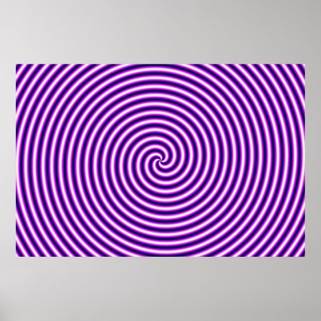 Optische Illusion Hypo Lila Poster (Vorne)