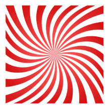 Optische Illusion in der Roten und Weißen Spirale