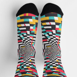 Optische Illusion Kunst - Neon Labyrinth: Ein fasz Socken