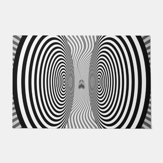 Optische Illusion - lästige Fliege Fußmatte (Vorderseite)