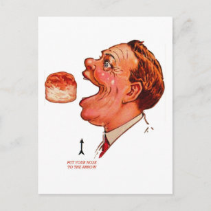 Optische Illusion "Man trifft Biscuit" von Biscuit Postkarte